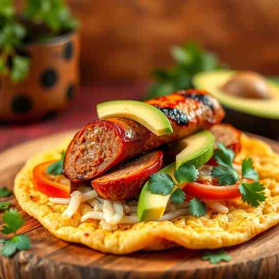Chorizo con Arepa - Colombian Dish Recipe